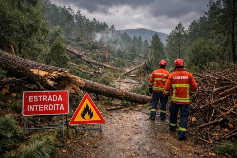 Mau tempo. Pinhal Interior teme verão difícil com árvores derrubadas e caminhos&nbsp;impedidos