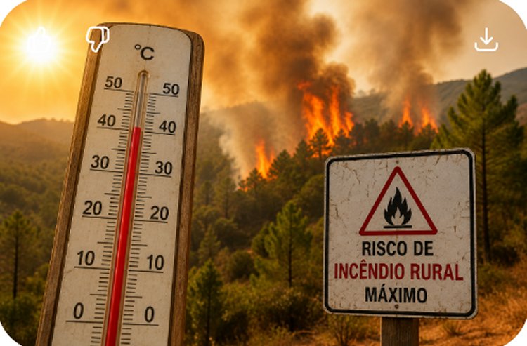 Subida de temperatura máxima e risco de incêndio&nbsp;rural