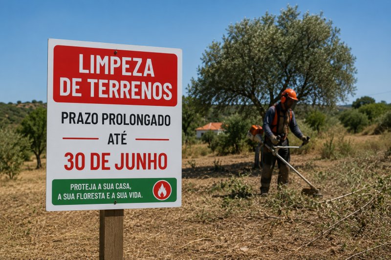 Prazo para limpeza de terrenos prolongado até ao final de&nbsp;junho