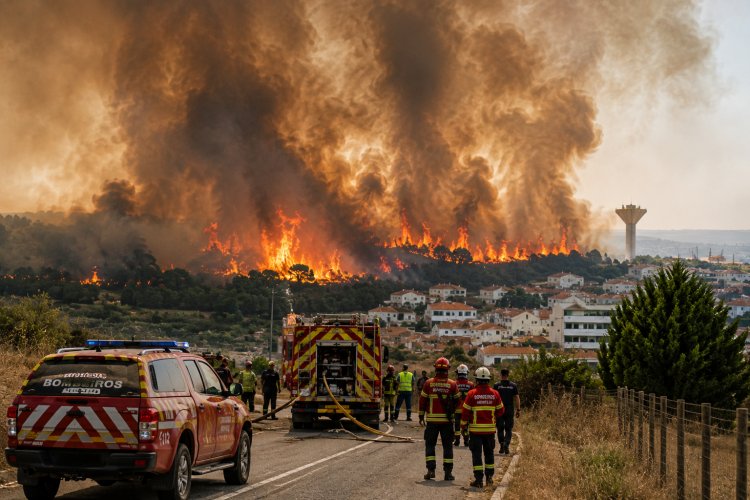 Incêndio de grandes proporções ameaça&nbsp;Montijo