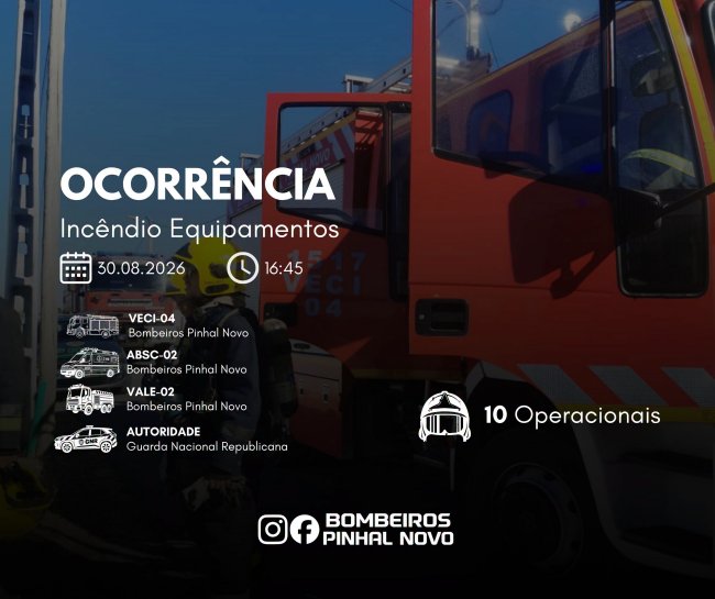 OCORRÊNCIA | INCÊNDIO EM&nbsp;EQUIPAMENTOS