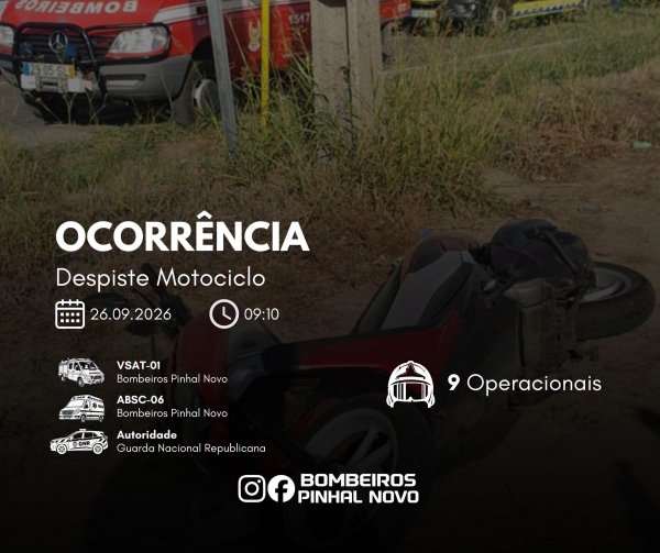 OCORRÊNCIA | DESPISTE DE&nbsp;MOTOCICLO